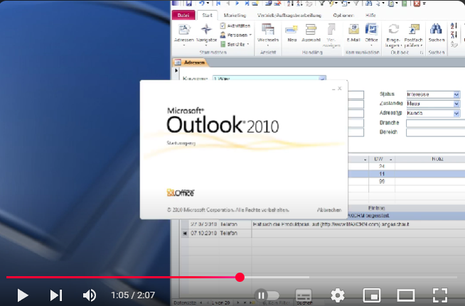 Startbild des Outlook/Exchange  Videos